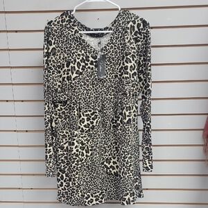 Leopard Print Long Sleeve Top